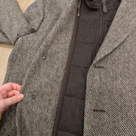 Ettra Wool Italian Overcoat Jacket With Detachable Zip In Size 50r - Picture 5 of 10